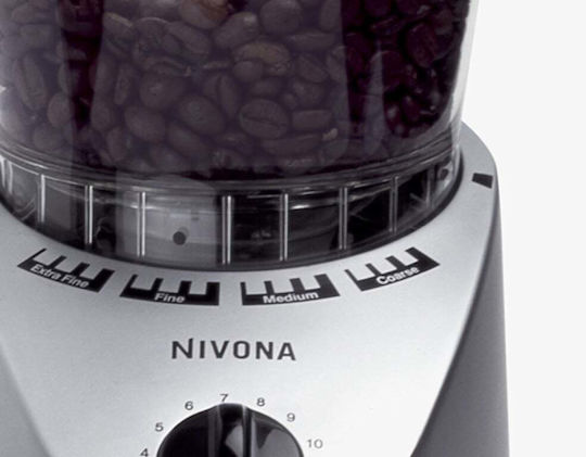 Nivona Ηλεκτρικός Μύλος Καφέ 100W με Χωρητικότητα 200gr και 16 Επίπεδα Άλεσης Καφέ