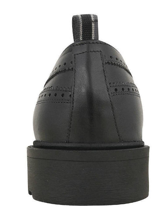 Sarmiz Leder Herren Freizeitschuhe Schwarz