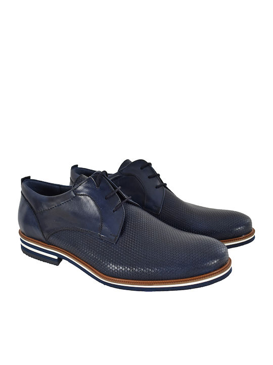 L'uomo Leder Herren Freizeitschuhe Blau