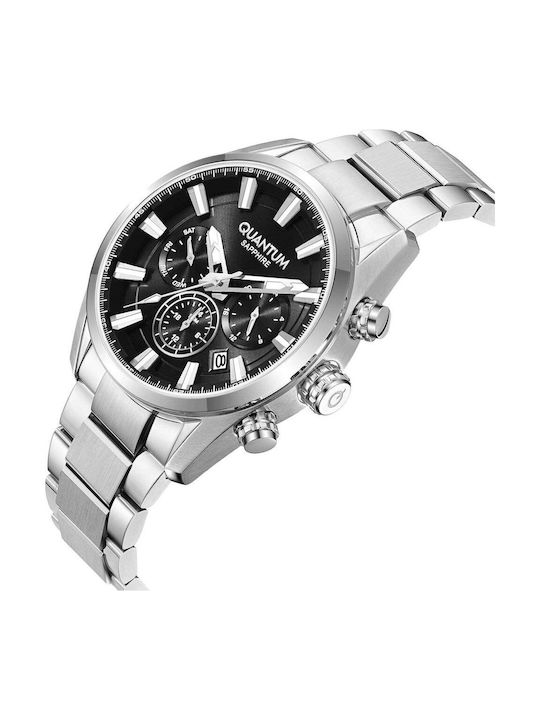 Quantum Adrenaline Dual Time Ρολόι Μπαταρίας με Μεταλλικό Μπρασελέ Quantum Adrenaline Dual Time Ρολόι Μπαταρίας με Μεταλλικό Μπρασελέ