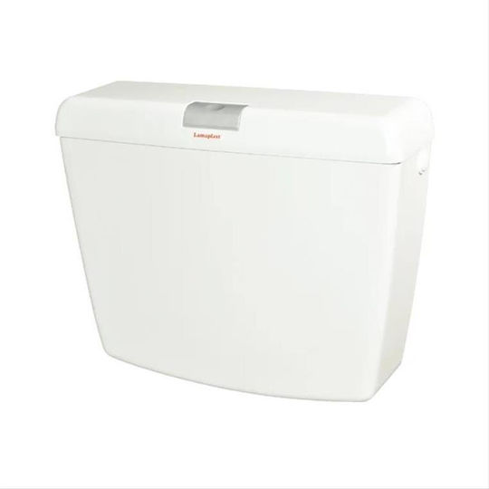 Lamaplast Paloma Wall Mounted Plastic Low Pressure Rectangular Toilet Flush Tank White
