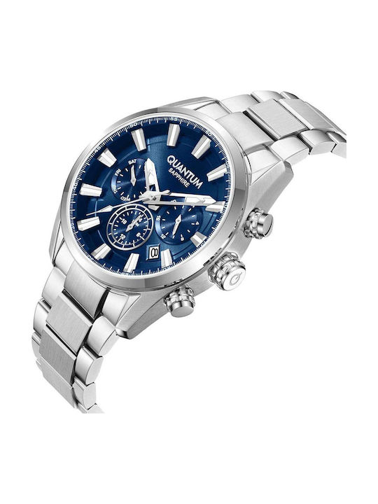 Quantum Adrenaline Dual Time Ρολόι Μπαταρίας με Μεταλλικό Μπρασελέ Quantum Adrenaline Dual Time Ρολόι Μπαταρίας με Μεταλλικό Μπρασελέ
