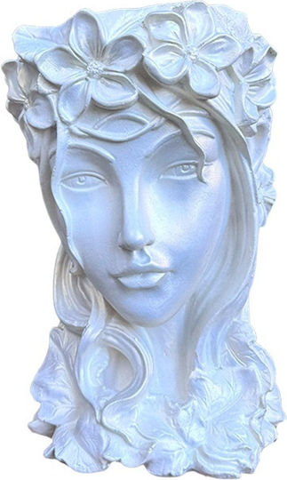 Velve Vază Decorativă Ceramică Albă Φ18xΥ33cm