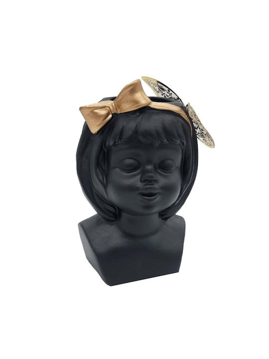 Velve Vază Decorativă Ceramică Negru 14x21cm 1buc