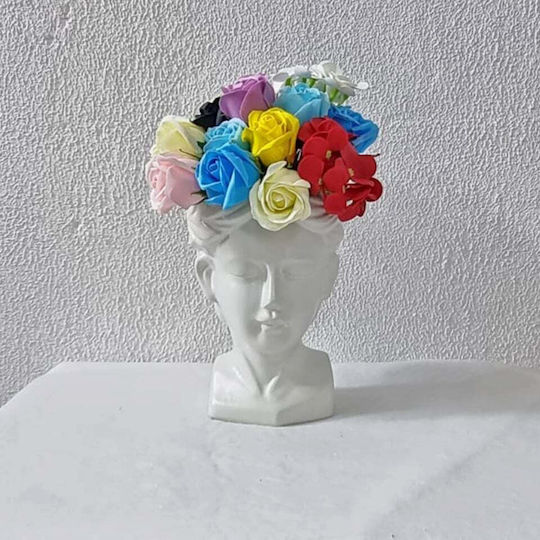 Velve Vază Decorativă Ceramică Albă Φ13xΥ20cm