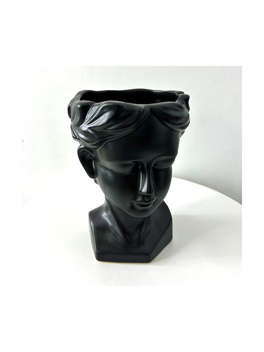 Velve Vază Decorativă Cristal Negru 14x14x25cm 1buc