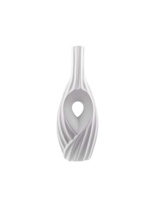 Velve Vază Decorativă Ceramică Alb 40x40x40cm 1buc