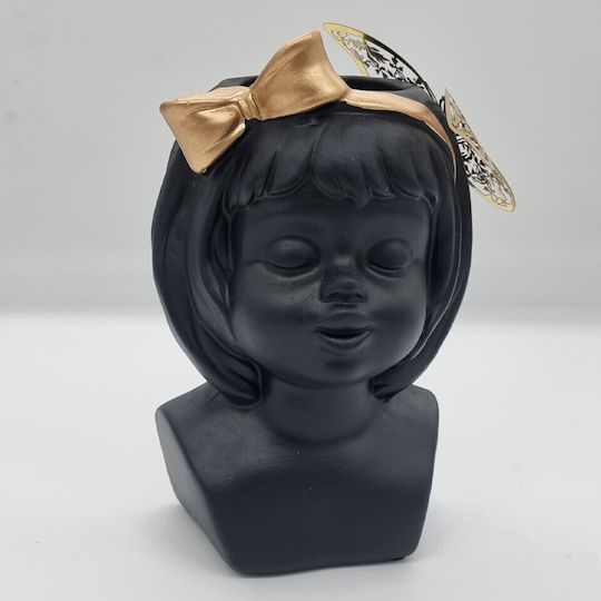 Velve Vază Decorativă Ceramică Negru 14x21cm 1buc