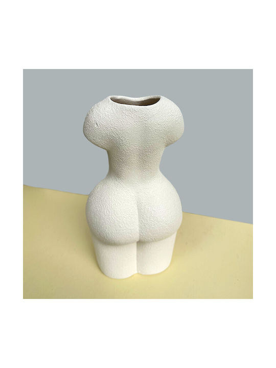 Velve Vază Decorativă Ceramică Alb 23cm 1buc