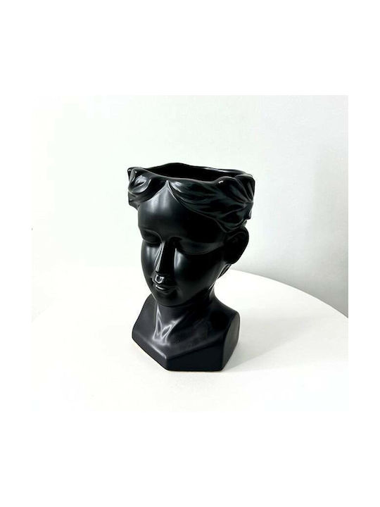 Velve Vază Decorativă Cristal Negru 14x14x25cm 1buc