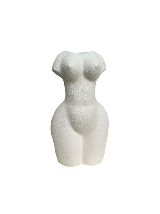 Velve Vază Decorativă Ceramică Alb 23cm 1buc