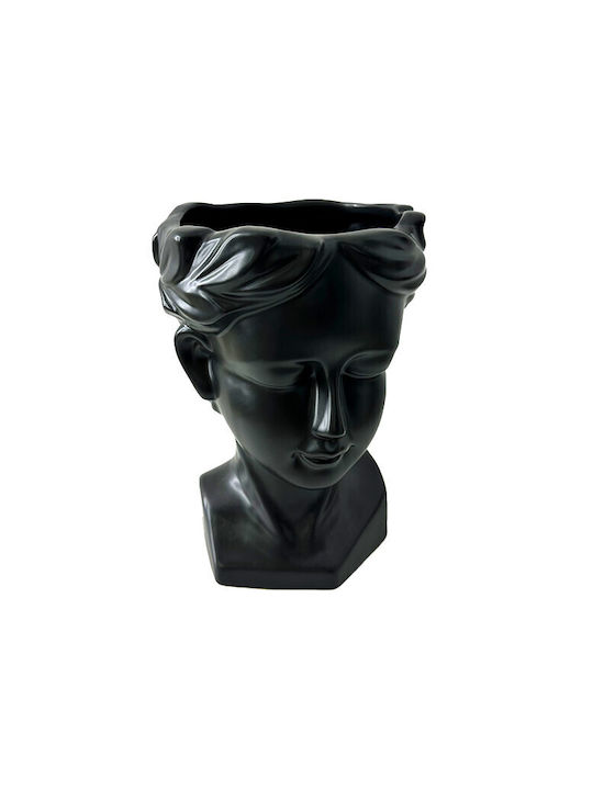 Velve Vază Decorativă Cristal Negru 14x14x25cm 1buc