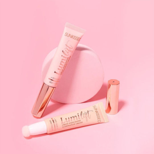 Sunkissed Lumi Lift Liquid Highlighter Champagne Shade Illuminating and Lifting Effect 15ml Su31687c