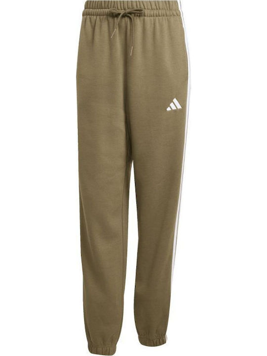 Essentials 3-stripes Jogginghose Vlies Grün