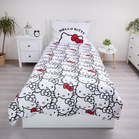 Hello Kitty Set Kinderbettbezüge Baumwoll Weiß 200cm