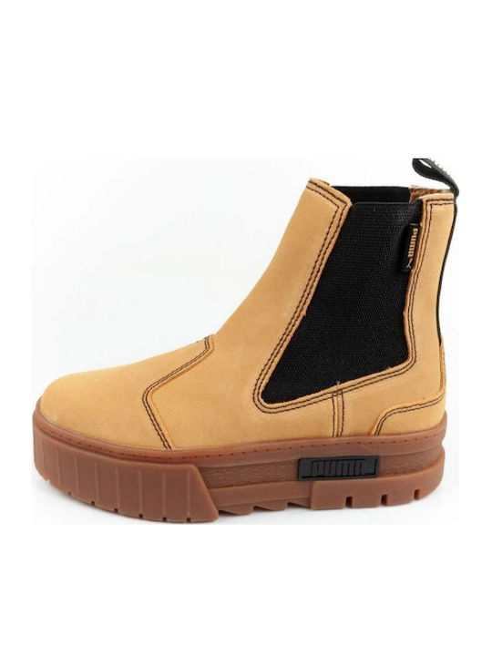 Meyze Chelsea Suede Women's Chelsea Boots Yellow