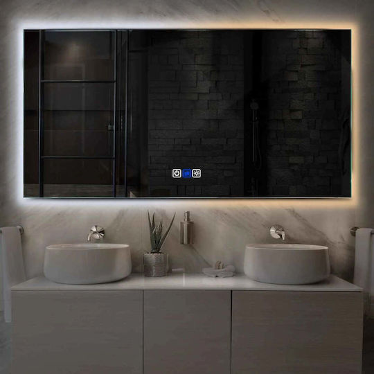 Reyze Ambient Квадратно Банско Огледало LED Touch 50x50см