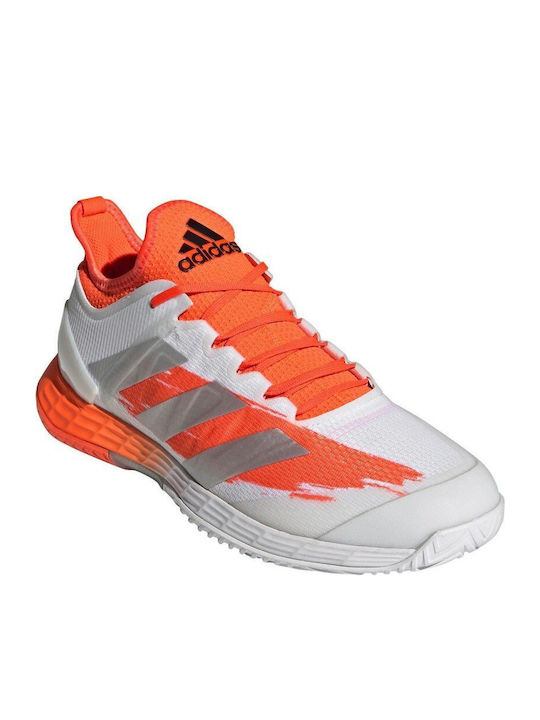 adidas Adizero Ubersonic 4 Ανδρικά Παπούτσια Τένις για Σκληρά Γήπεδα Cloud White / Silver Metallic / Solar Red