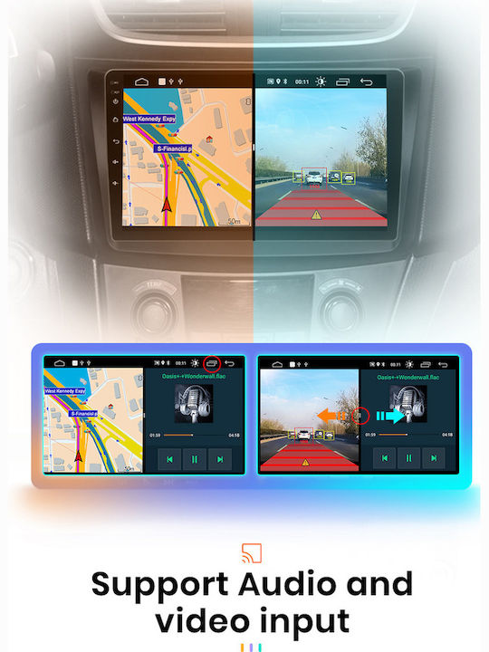 Car Audio System for Suzuki Splash 2008-2015 (Bluetooth/USB/WiFi/GPS/Apple-Carplay/Android-Auto) with Touch Screen 9"