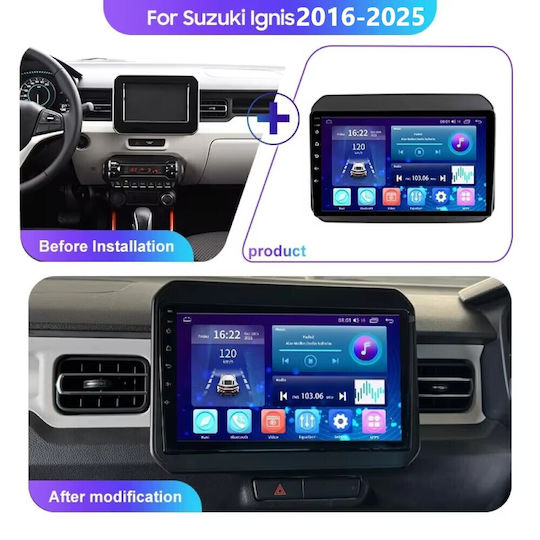 Auto-Audiosystem für Suzuki Ignis 2016-2025 (Bluetooth/USB/Eingebautes Wi-Fi / 3G/GPS/Apple CarPlay/Android Auto) mit Touchscreen 9 Zoll