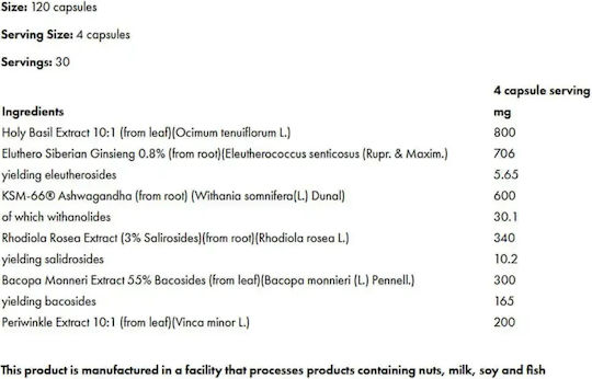 Supplement Needs AM Priming Stack Special Food Supplements for Immune System Boost 120 Capsules