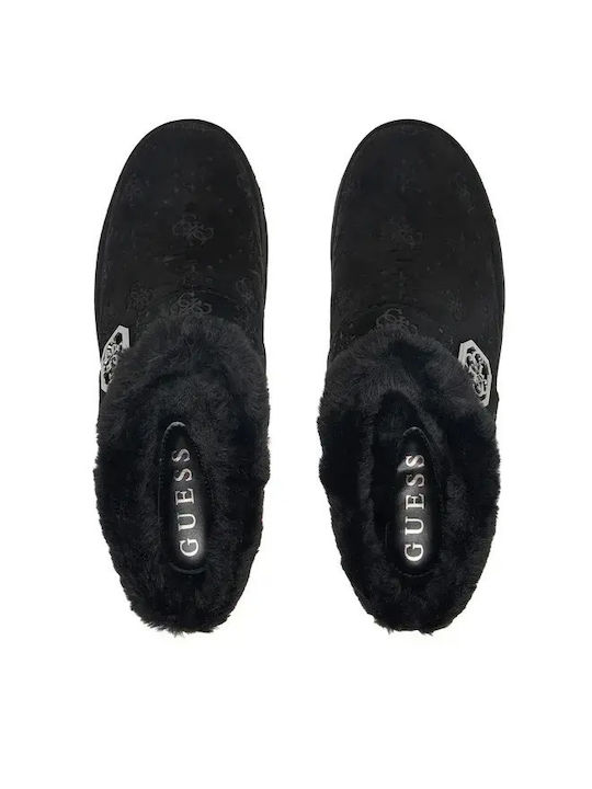 Mules with Chunky Heel in Black Color