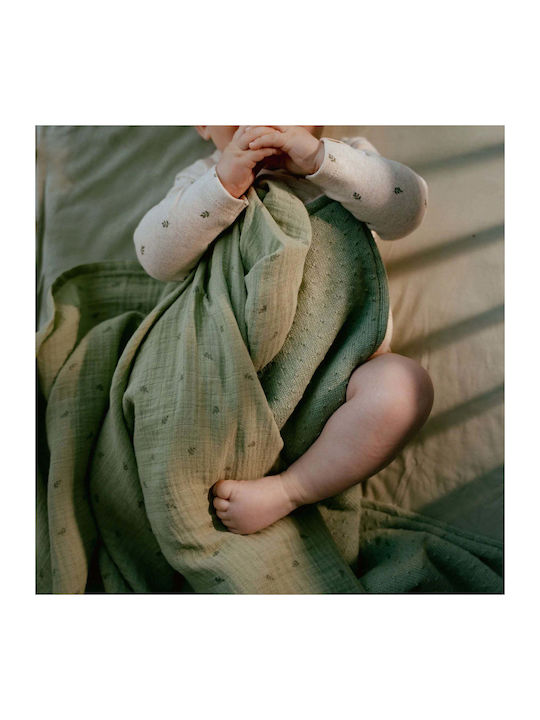 Little Dutch Blanket Pure Knitted Green 110x140cm
