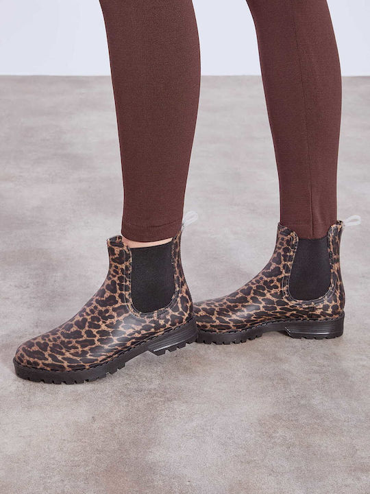 Celestino Damen Gummistiefel Damen Gummistiefel Einfarbiger Brauner