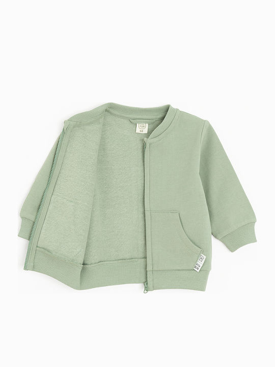 Kids Sweatshirt Cardigan Green