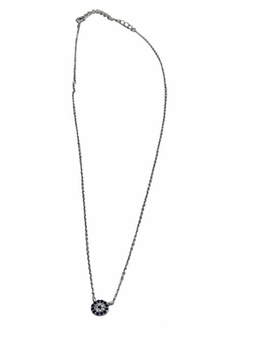 Γυναικείο Κολιέ Ασημένιο Μάτι Silver 925