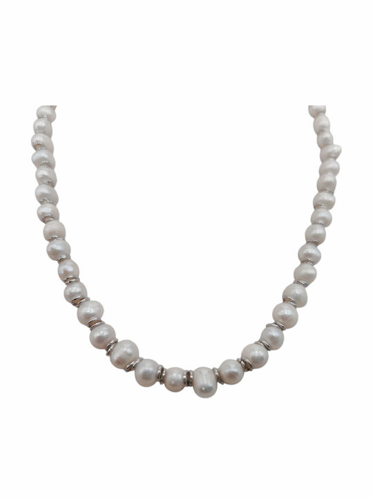 Γυναικείο Κολιέ Ασημένιο Μαργαριτάρια Silver 925