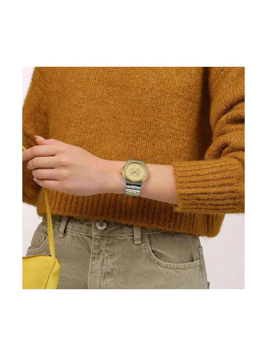 Swatch Swatch Γυναικείο Ρολόι Αυτόματο με Ασημί Μεταλλικό Μπρασελέ