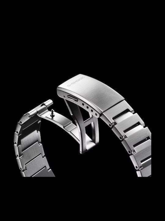 Casio Ανδρικό Ρολόι Μπαταρίας με Ασημί Μεταλλικό Μπρασελέ