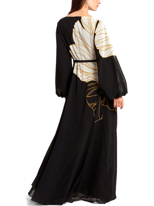 Maxi Damenkleid für Hochzeit - Taufe Schwarz 282156-schwarz