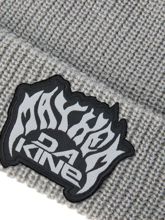 Beanie Unisex Beanie with Rib Knit in Gray color