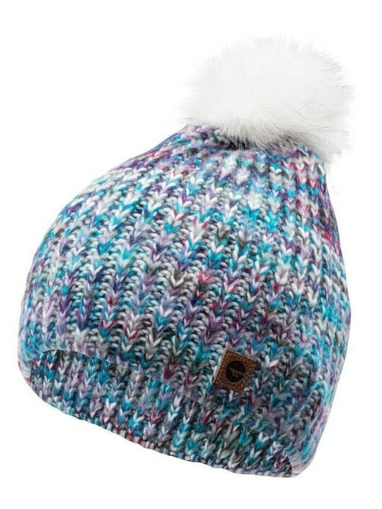 Hitec Pom Pom Beanie Γυναικείος Σκούφος με Rib Πλέξη