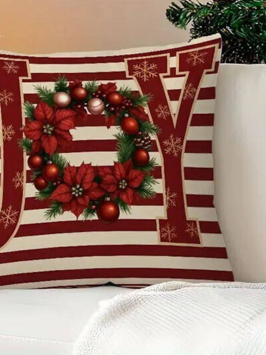 By Queen Limited Festive Edition Pillow Case Joy Christmas Wreath 45x45cm