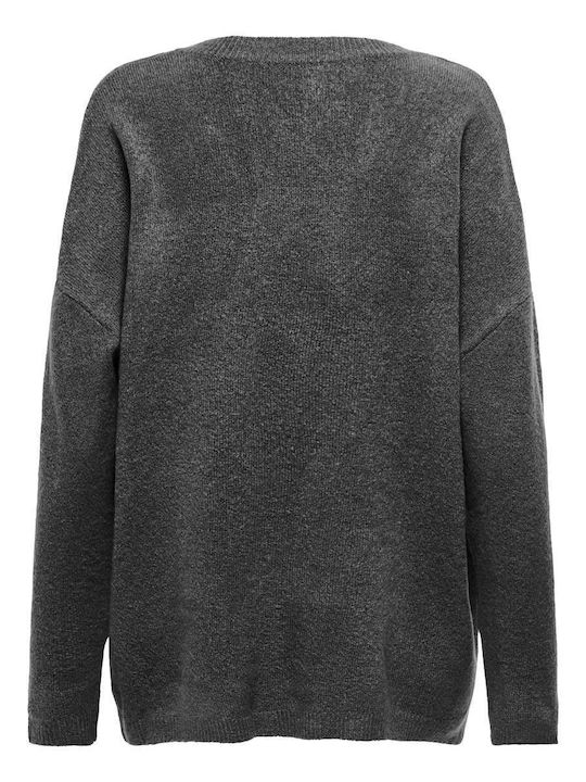Damen Pullover mit V-Ausschnitt Gray