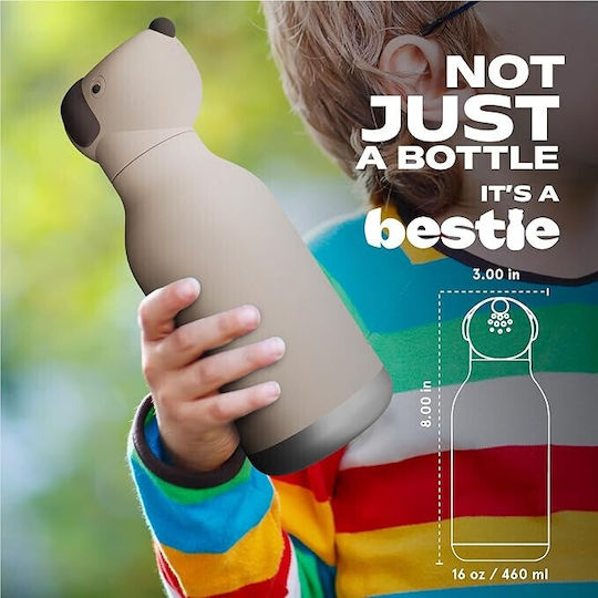 Asobu Kids Water Bottle Thermos Stainless Steel with Straw 460ml