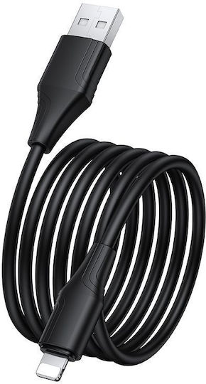Hoco USB-A to Lightning Cable Μαύρο 1m