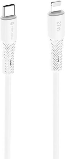Forcell USB-C to Lightning Cable 27W Λευκό 1m