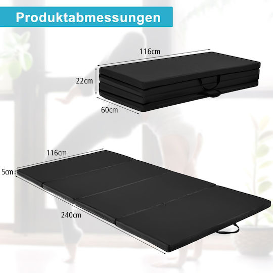 Costway Exercise Mat Black (240x120x5cm)