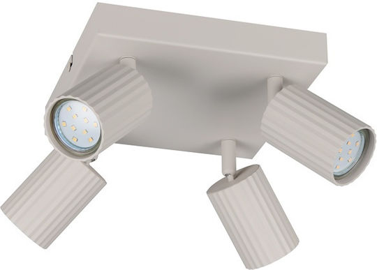 Trio Lighting Soka Spot with 4 Lights in Gray Color
