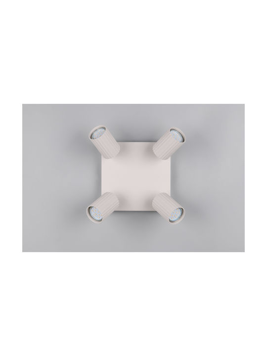 Trio Lighting Soka Σποτ με 4 Φώτα σε Γκρι Χρώμα