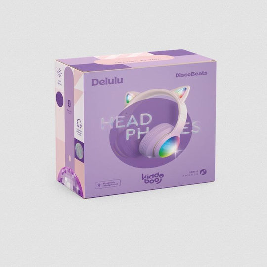 Kiddoboo Delulu Bluetooth Wireless Over Ear Headphones with 8 hours of Operation Pink