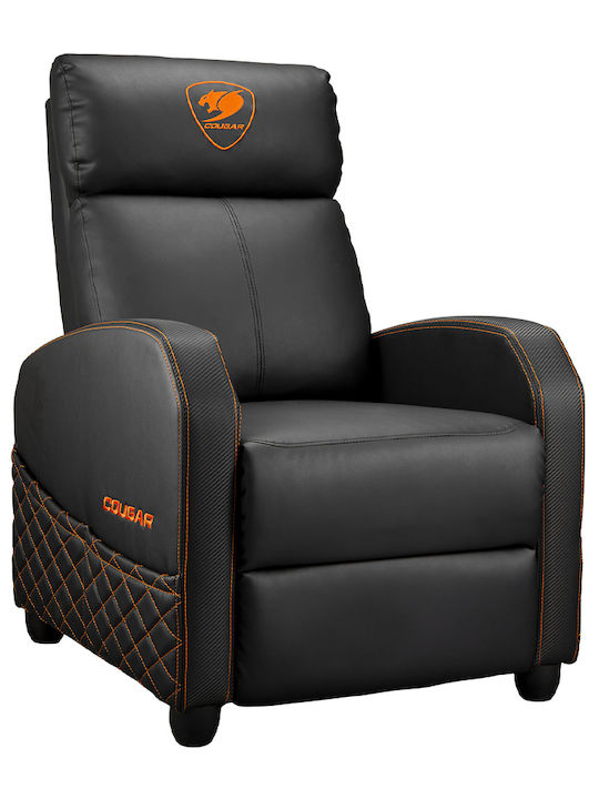 Cougar Ranger Elite Καρέκλα Gaming Δερματίνης με Υποπόδιο Μαύρη