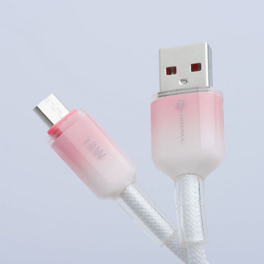 Forcell Редовна USB 2.0 до микро USB кабел Бял 1м 1бр