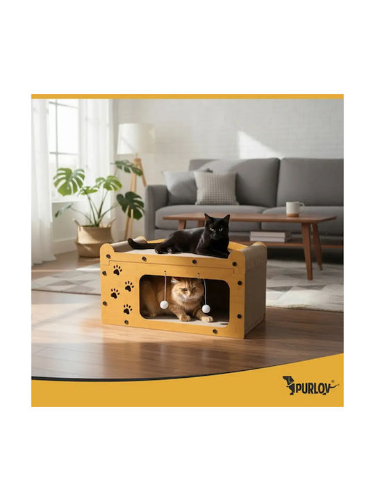 Purlov Scratching Post Brown Ceiling 29.5x56x27cm