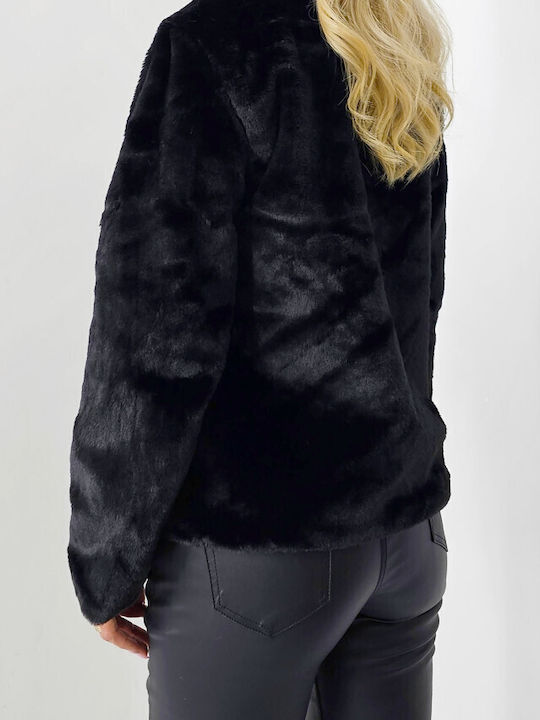 Frauen Pelz Black