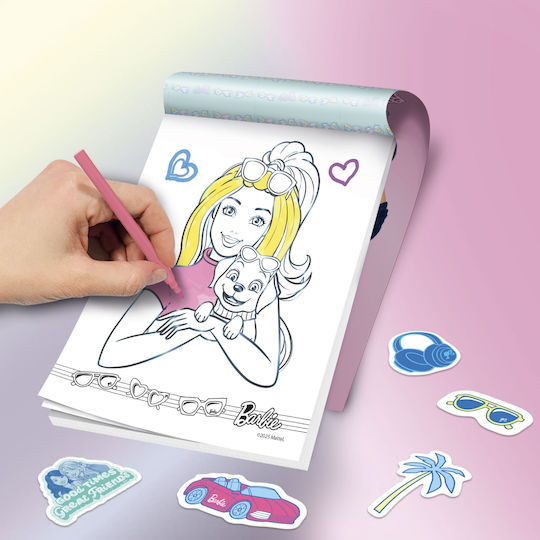 Creative Kit Lisciani Barbie Coloring Book Holographic Effect
